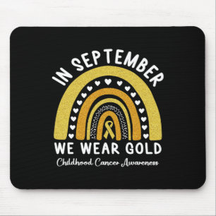In September We Wear Gold  Childhood Cancer Awaren Mouse Pad