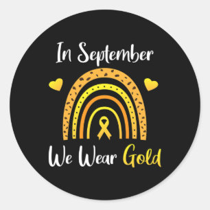 In September We Wear Gold Childhood Cancer Awarene Classic Round Sticker