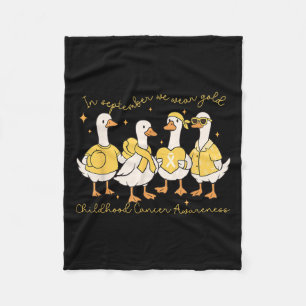 In September We Wear Gold Childhood Cancer Awarene Fleece Blanket