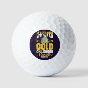In September We Wear Gold Childhood Cancer Awarene Golf Balls