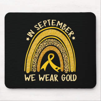 In September We Wear Gold Childhood Cancer Awarene Mouse Pad