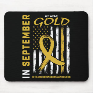 In September We Wear Gold Childhood Cancer Awarene Mouse Pad