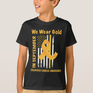 In September We Wear Gold Childhood Cancer Awarene T-Shirt