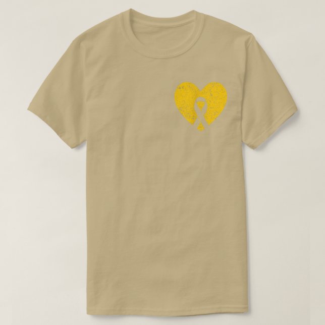 In September We Wear Gold Childhood Cancer Awarene T-Shirt (Design Front)