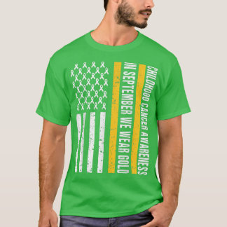 In September We Wear Gold Childhood Cancer Awarene T-Shirt