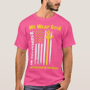 In September We Wear Gold Flag Childhood Cancer Aw T-Shirt