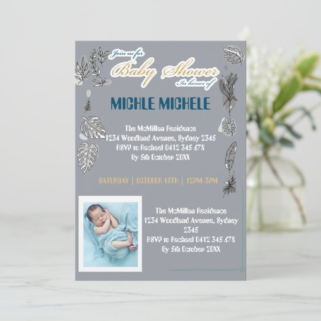 IN SEPTEMBER WE WEAR GOLD  INVITATION (Standing Front)