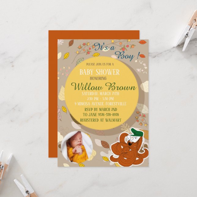 In September we wear gold Invitation (Front/Back In Situ)