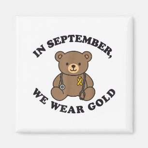 In September We Wear Gold Pediatric Nurse Childhoo Magnet