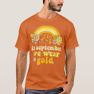 In September We Wear Gold Retro Childhood Cancer A T-Shirt