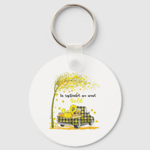 In September We Wear Gold Truck Childhood Cancer A Key Ring