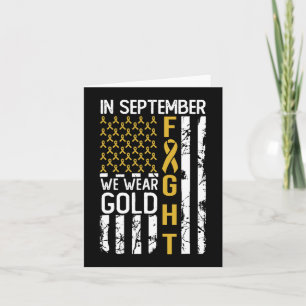 In September We Wear Gold USA Childhood Cancer Awa Card