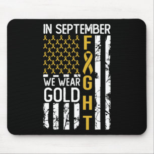 In September We Wear Gold Usa Childhood Cancer Awa Mouse Pad