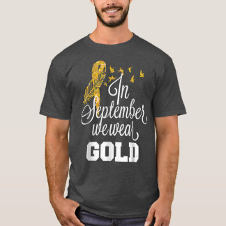 In September We Wear Gold Vintage Childhood Cancer T-Shirt