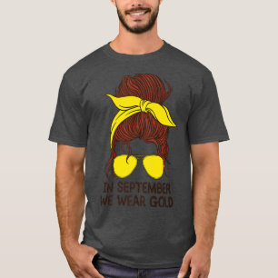 In September We Wear Golden Childhood Cancer Cute T-Shirt