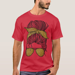 In September We Wear Golden Cute Messy Bun Childho T-Shirt