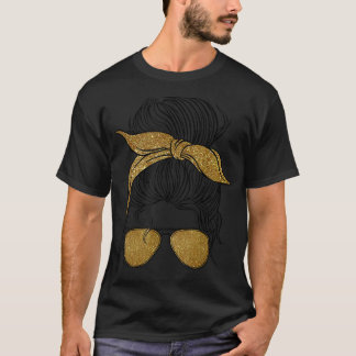 In September We Wear Golden Cute Messy Bun Childho T-Shirt
