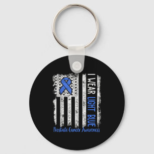 In September We Wear Light Blue Prostate Cancer Aw Key Ring