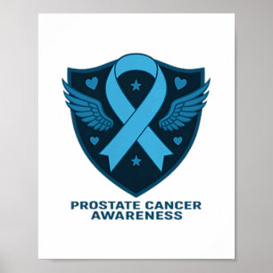 In September We Wear Light Blue Prostate Cancer Aw Poster