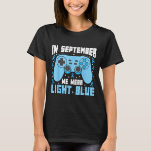 In September We Wear Light Blue Prostate Cancer Ga T-Shirt