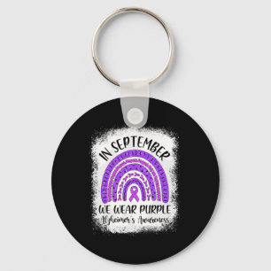 In September We Wear Purple Alzheimerheimer's Awar Key Ring