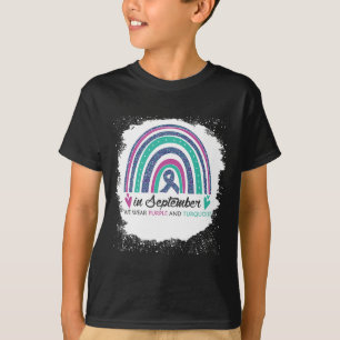 In September We Wear Purple And Teal Bleach Suicid T-Shirt