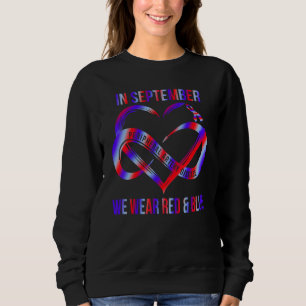 In September We Wear Red & Blue Peripheral Artery Sweatshirt