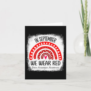In September We Wear Red Brain Aneurysm Awareness Card