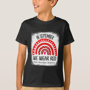 In September We Wear Red Brain Aneurysm Awareness  T-Shirt