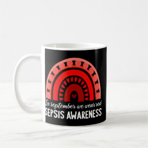 In september we wear red sepsis awareness coffee mug