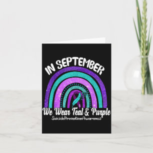 In September We Wear Teal &amp; Purple Rainbow Sui Card