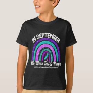 In September We Wear Teal &amp; Purple Rainbow Sui T-Shirt