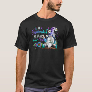 In September We Wear Teal & Purple Ribbon Suicide  T-Shirt