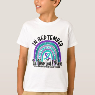 In September We Wear Teal Purple Suicide Preventio T-Shirt