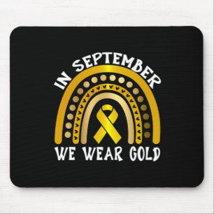 In September We Wear Yellow Childhood Cancer Star Mouse Pad