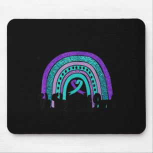 In September Wear Teal And Purple Rainbow Suicide  Mouse Pad
