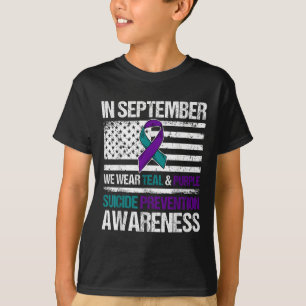 In September Wear Teal Purple Suicide Prevention A T-Shirt