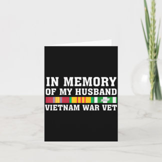 In Shirt Memory Husband Vietnam Veteran Family Card