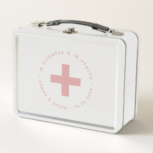 In Sickness and in Health Dusty Rose Hangover Kit Metal Lunch Box