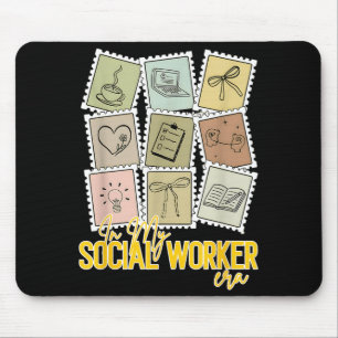 In social worker era vintage social graduation men mouse pad