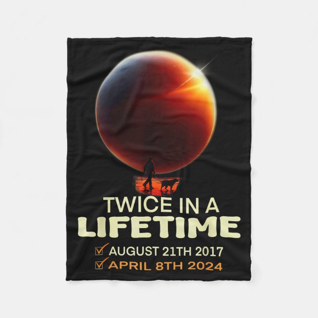 In Solar Eclipse Twice Lifetime Solar Fleece Blanket (Front)