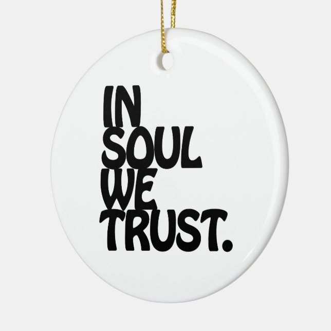 In Soul We Trust. Ceramic Tree Decoration (Left)