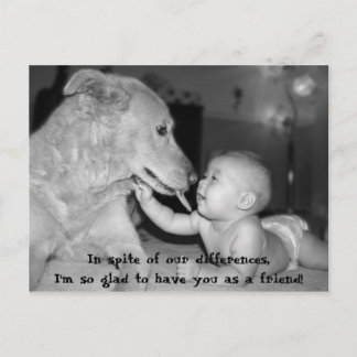 In spite of our differences,I'm so gl... Postcard