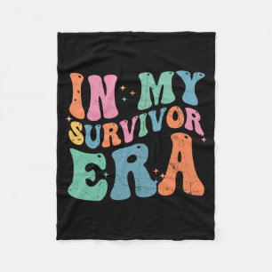 In Survivor Era Cancer Women Breast Cancer Fleece Blanket