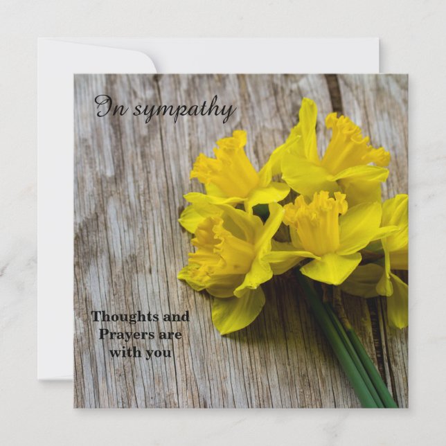 In Sympathy Flat Greeting Card (Front)