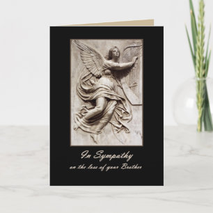 In Sympathy - Loss of Brother - Angel with Harp Card