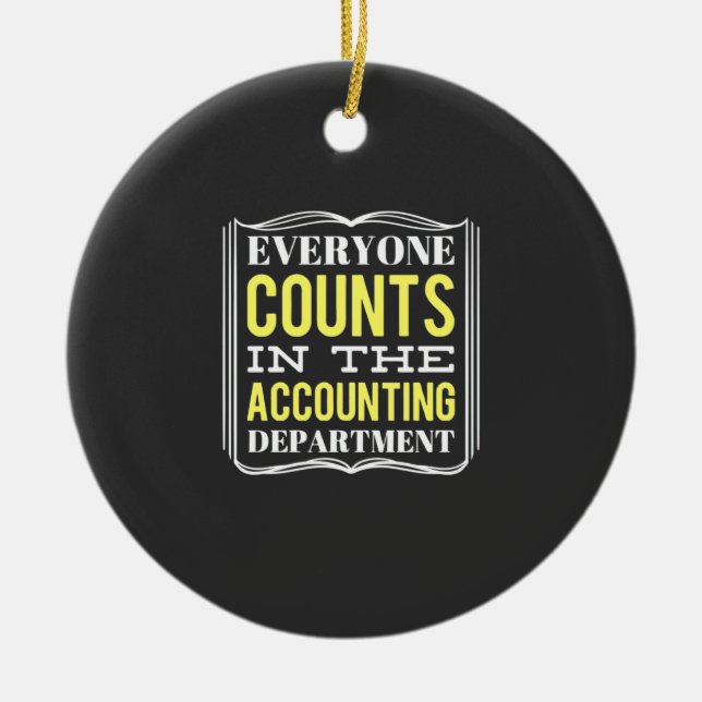 In The Accounting Department Ceramic Tree Decoration (Front)