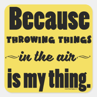 In the Air- Shot Put Discus Javelin Hammer Gift Square Sticker