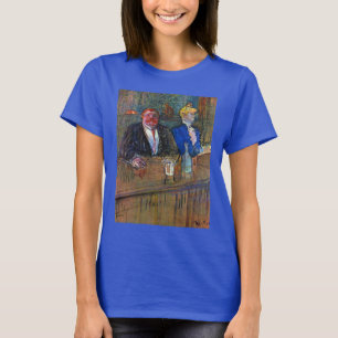 In The Bar by Toulouse Lautrec, Vintage Fine Art T-Shirt