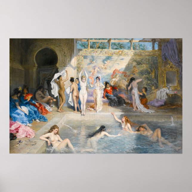 In the Baths | A. L. Prévost Poster (Front)